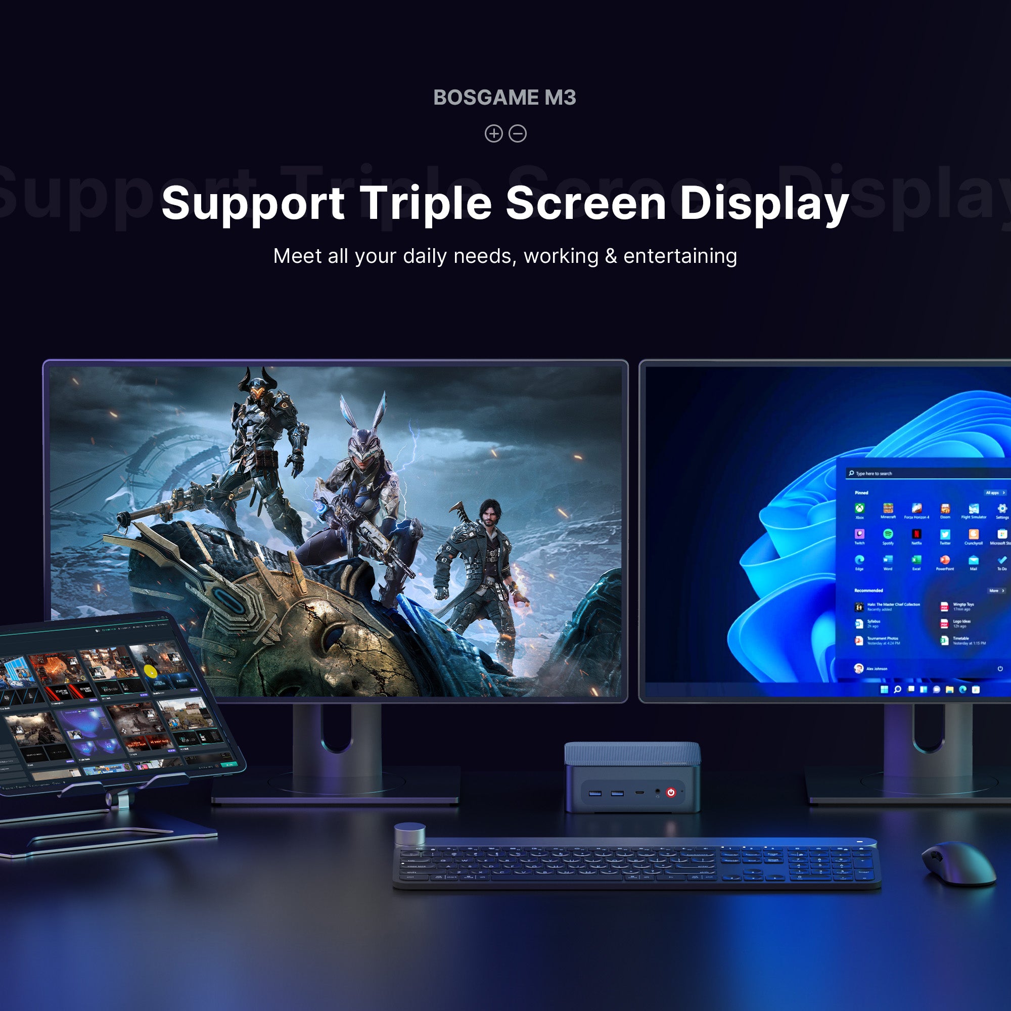 BOSGAME M3 Mini PC - Intel Ultra 7 155H