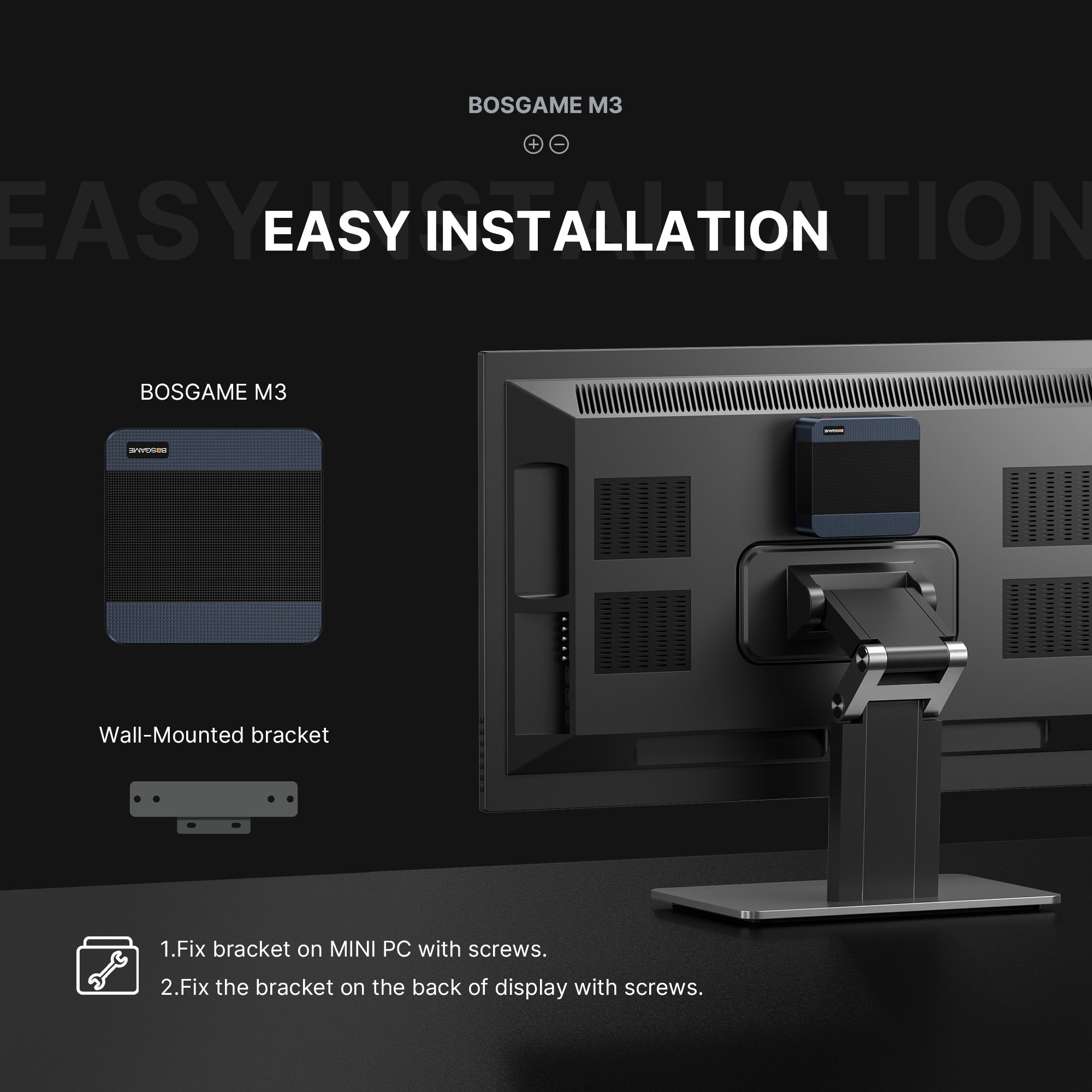 BOSGAME M3 Mini PC - Intel Ultra 7 155H
