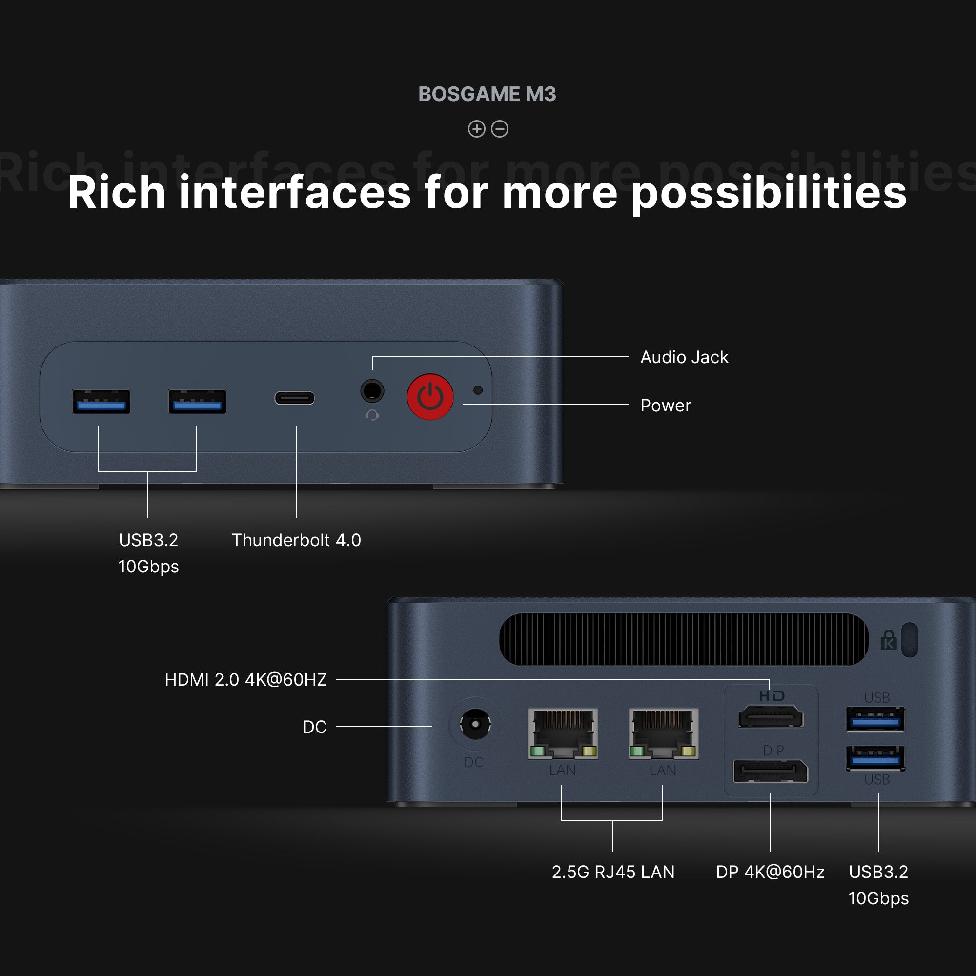 BOSGAME M3 Mini PC - Intel Ultra 7 155H