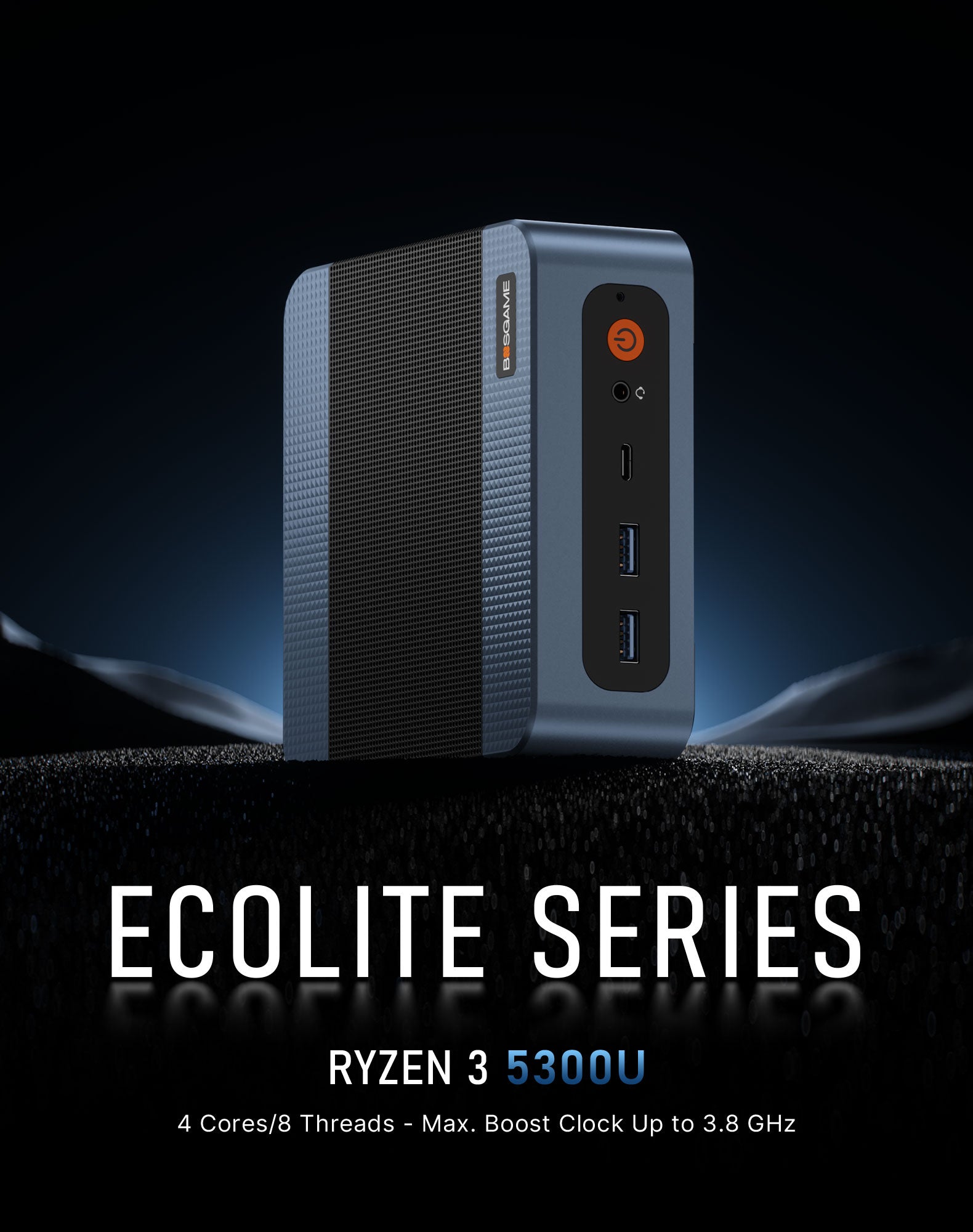 BOSGAME E5 Mini PC, Ryzen 3 5300U Processor 4-core 8-Thread Dual LAN Mini Desktop Computers, 16GB DDR4 1TB PCIe 3.0x4 SSD