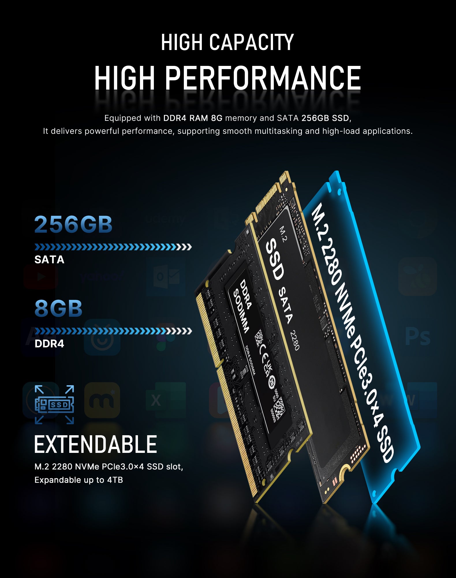 BOSGAME E5 Plus Mini PC Ryzen 3 5400U | 8GB DDR4‑256GB SSD Windows 11 Pro | Triple 4K Display Output, Dual Gigabit LAN, WiFi5 BT5.0 Small Desktop Computer for Office Business