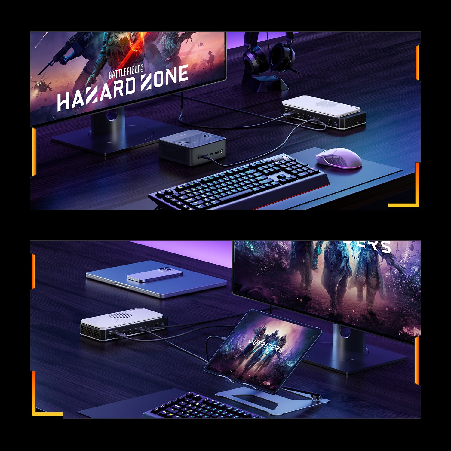 BOSGAME eGPU Docking Station GVP7600 XT, AMD Radeon RX 7600M XT Graphics, I/O Expantion