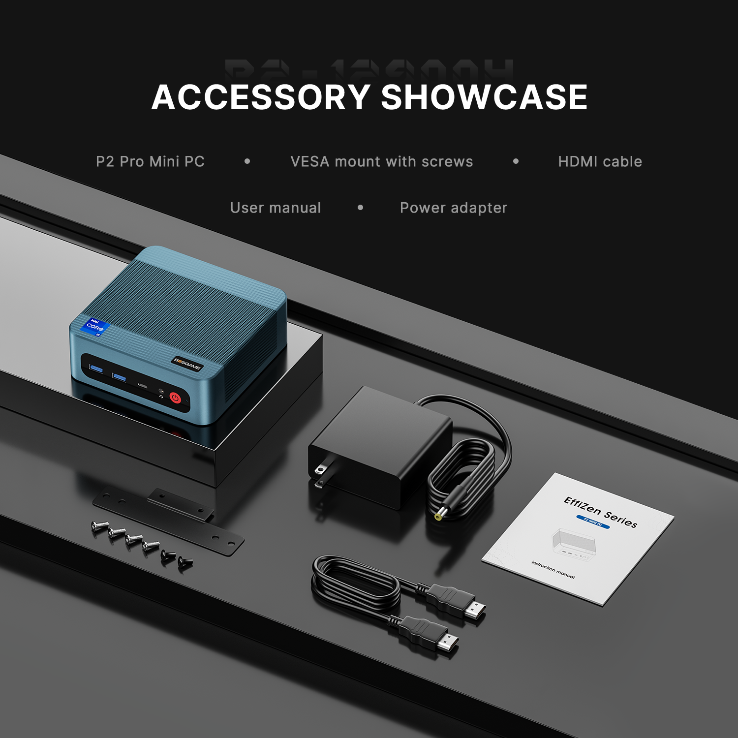 BOSGAME Intel Mini PC P2Pro, Intel Core-i9 12900H 32GB DDR4 1TB SSD Thundernblot 4 Mini PC Daul NIC PC