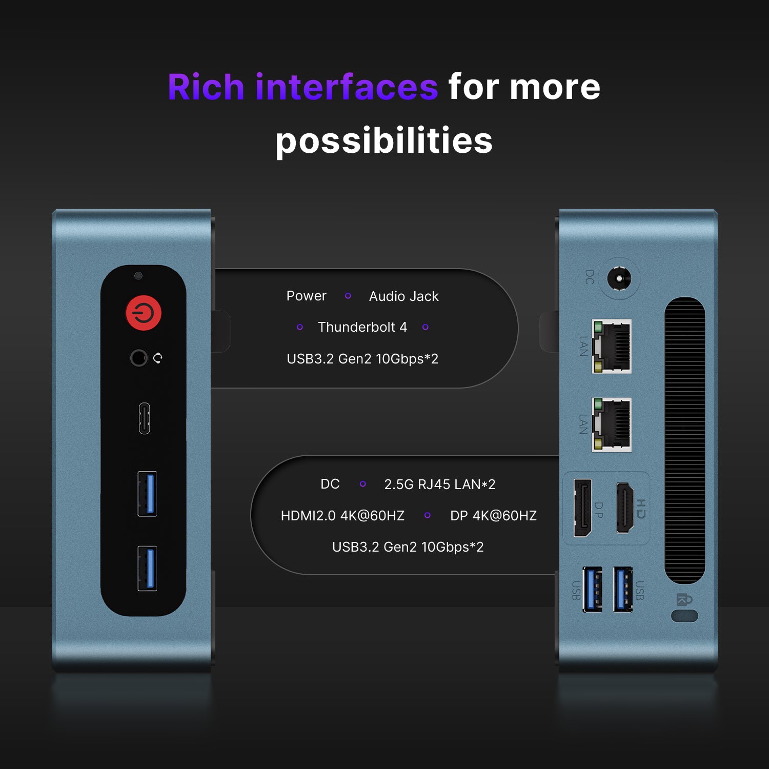 BOSGAME P2 Plus Mini PC - Intel i7 12700H 32GB+512GB