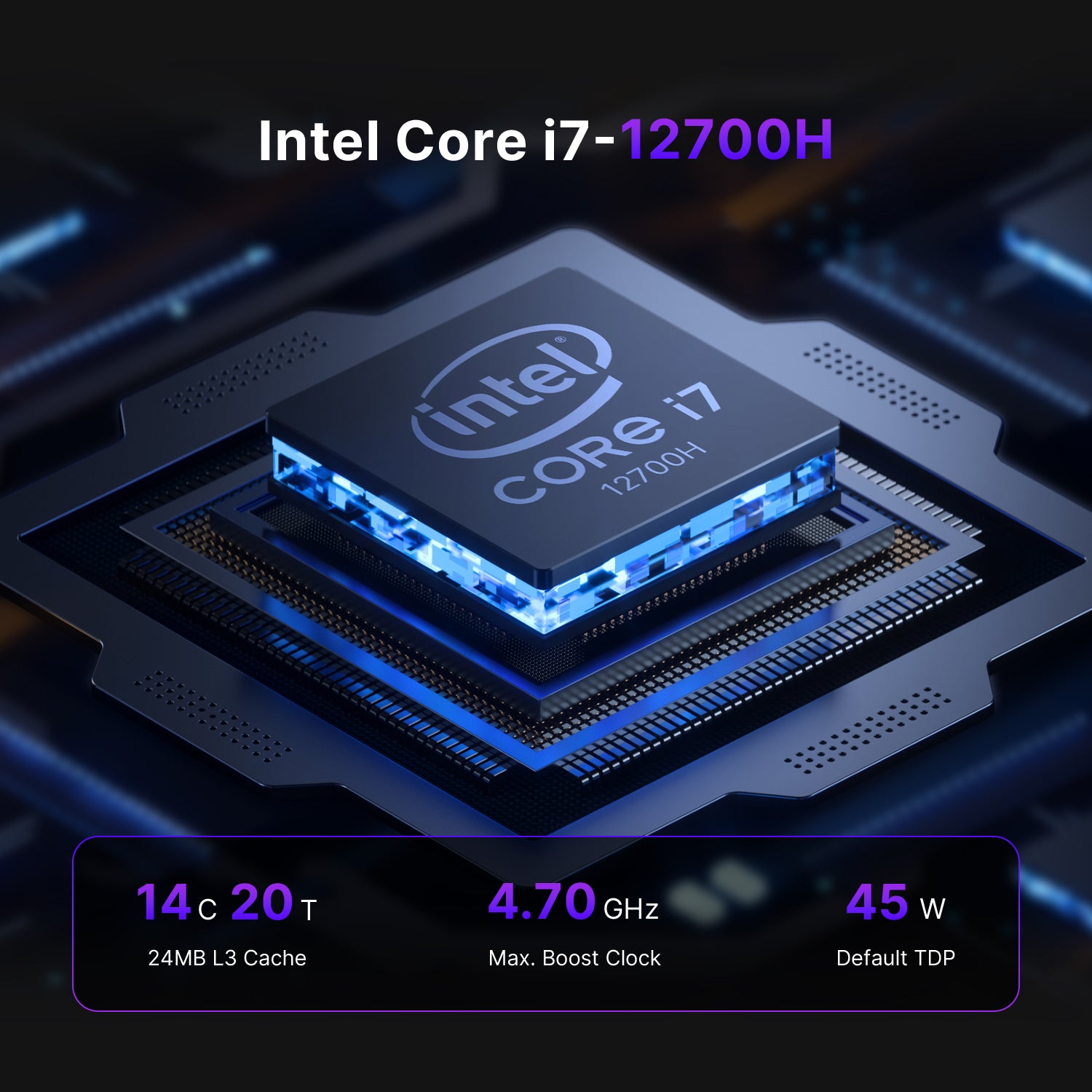 BOSGAME P2 Plus Mini PC - Intel i7 12700H 32GB+512GB