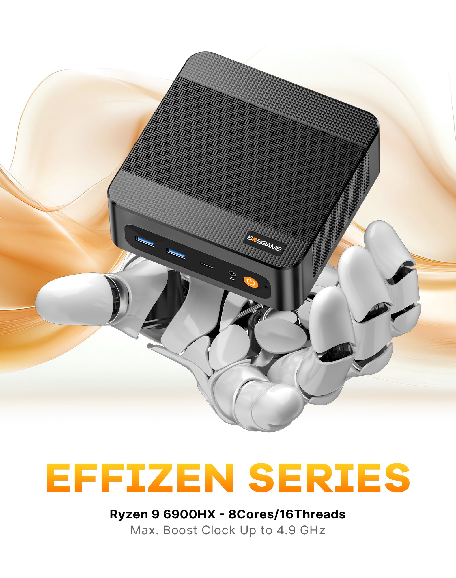 BOSGAME P6 Mini PC - Ryzen 9 6900HX Processor 24+1TB