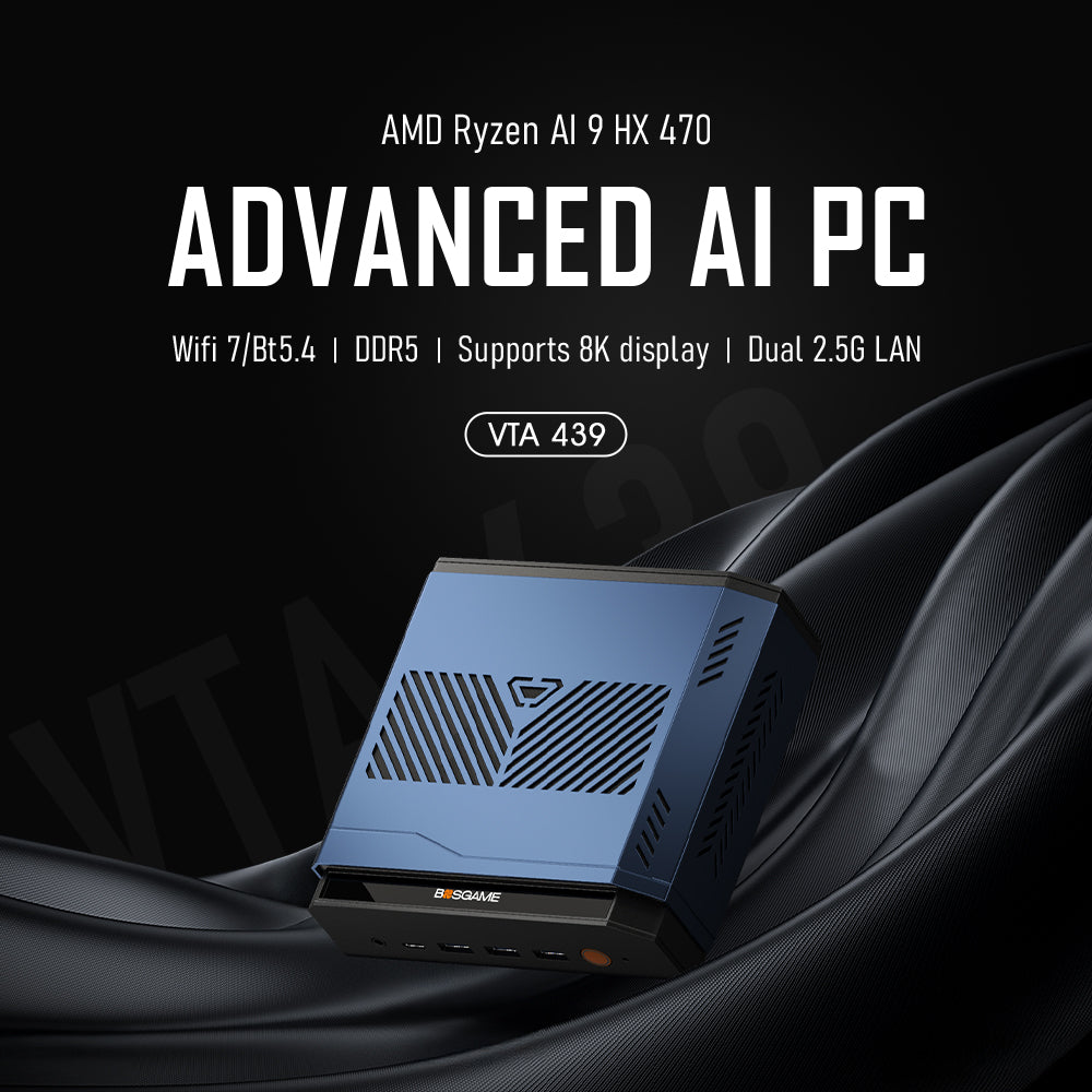 BOSGAME VTA-439 Mini PC AMD Ryze AI 9 HX 470