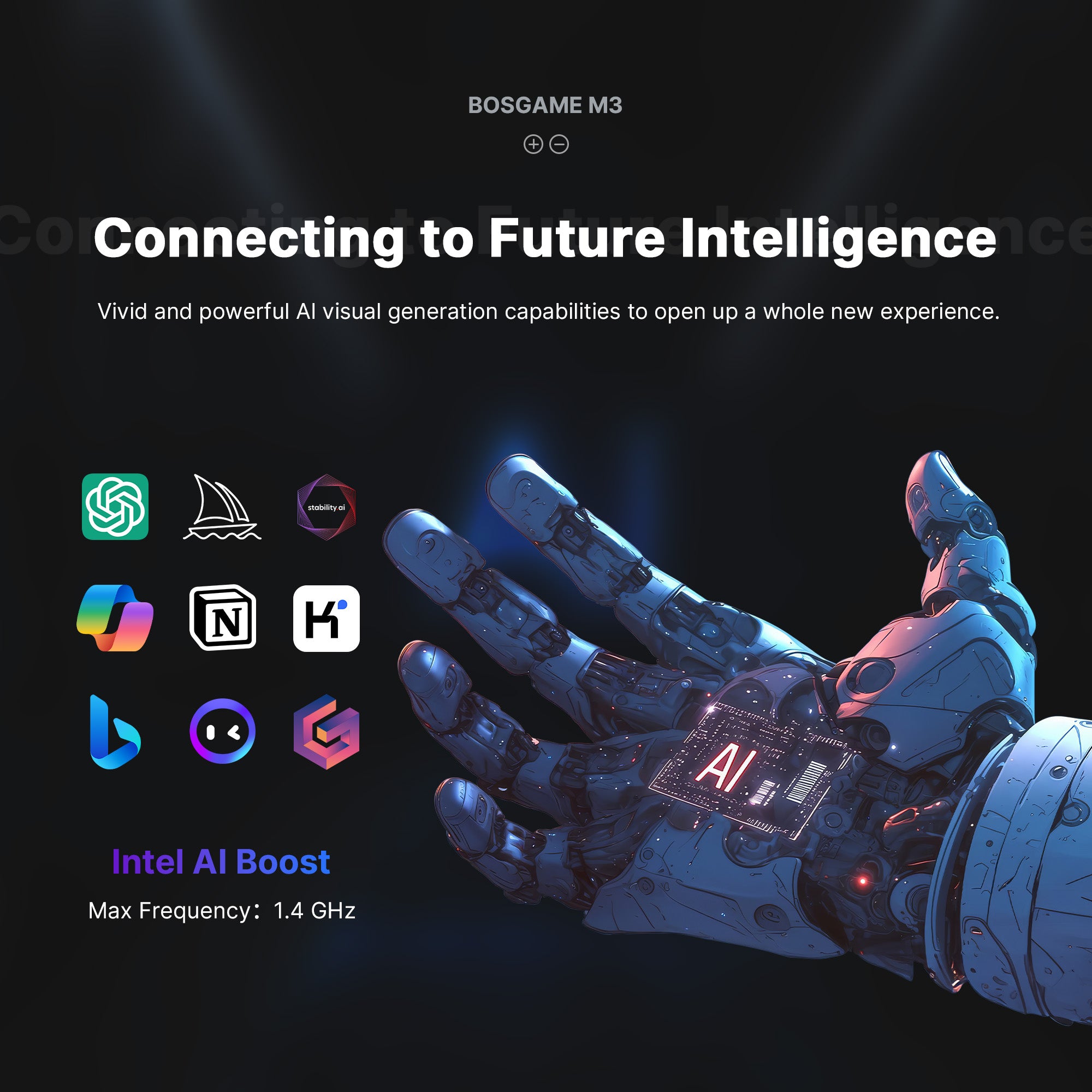 BOSGAME M3 Mini PC - Intel Ultra 7 155H