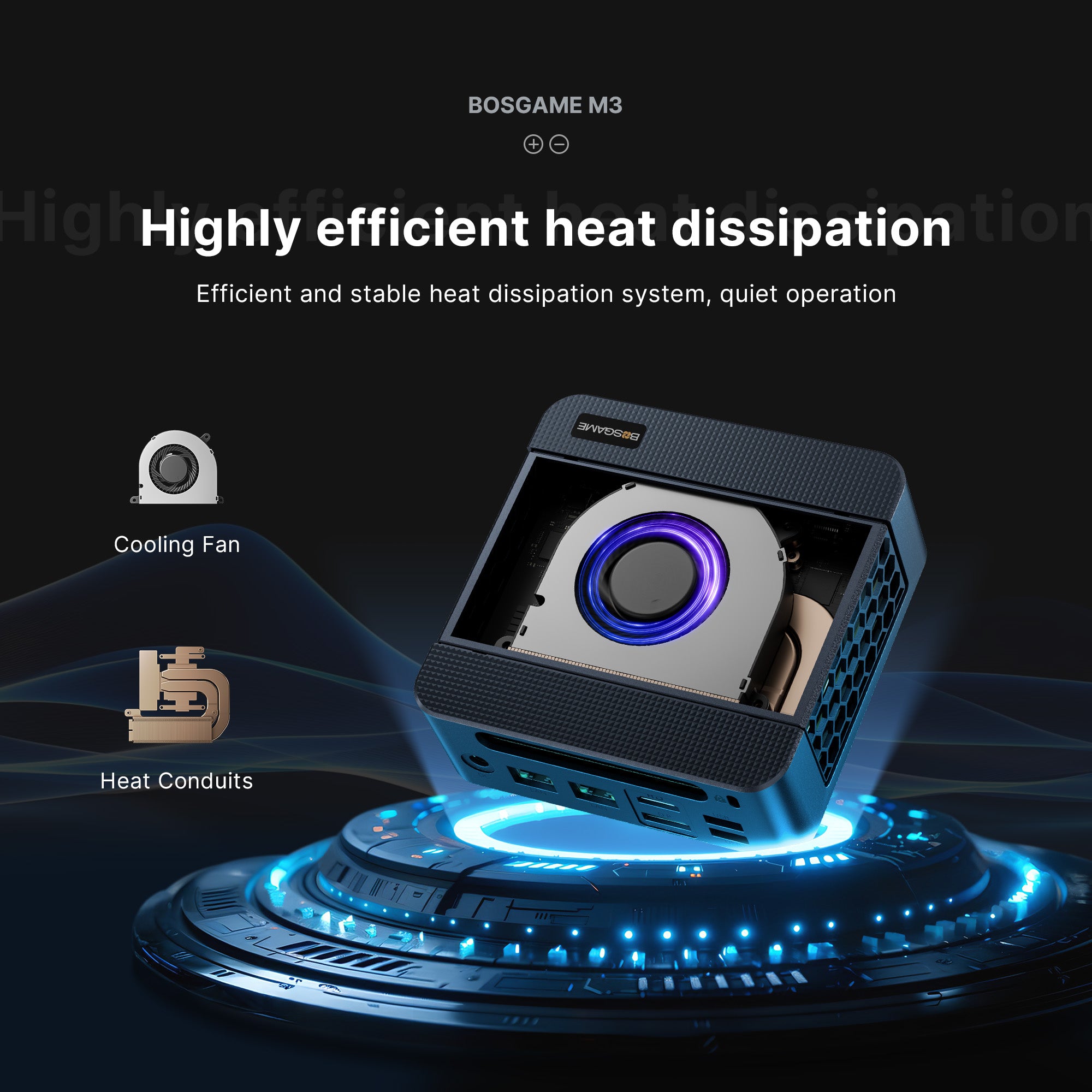BOSGAME M3 Mini PC - Intel Ultra 7 155H