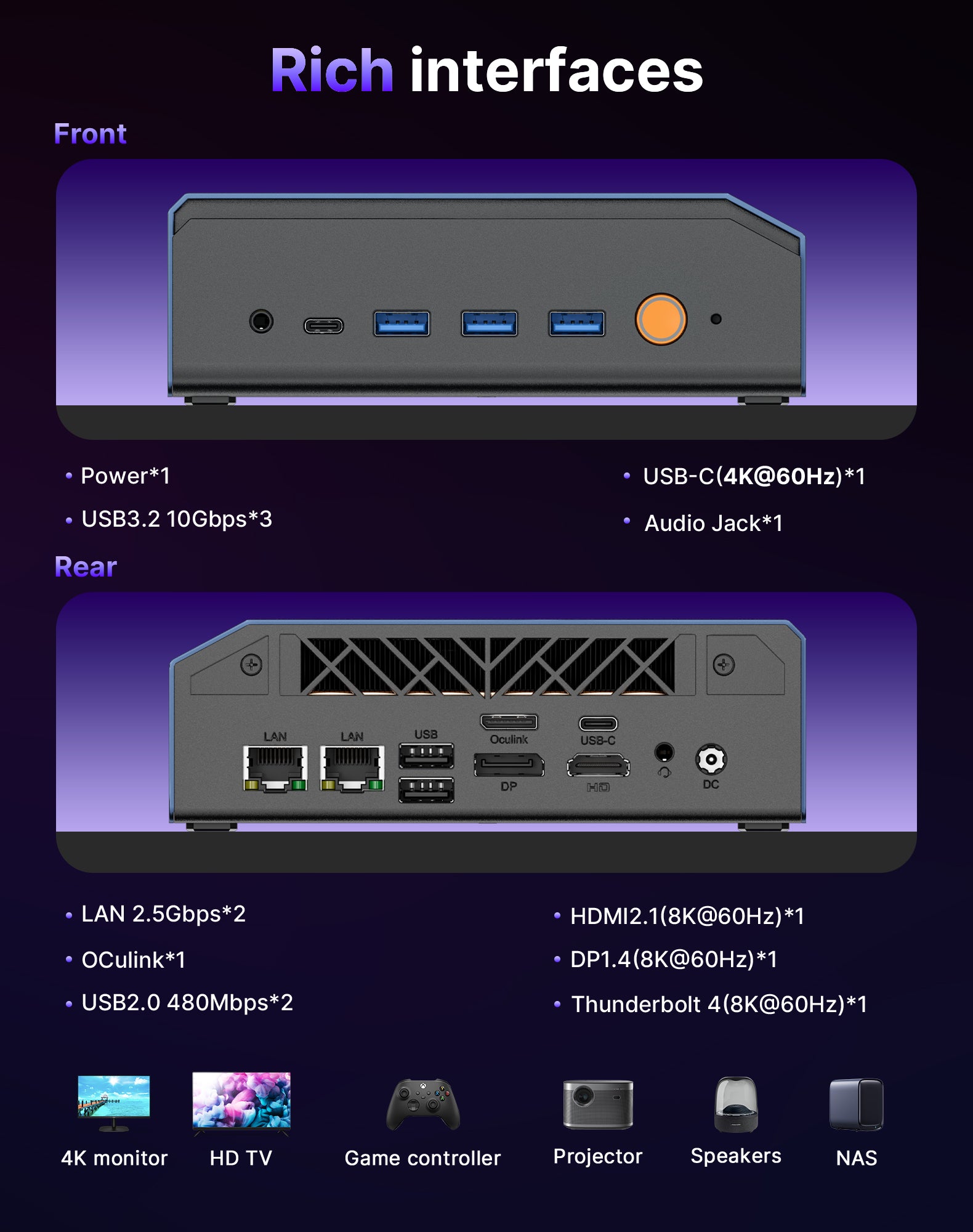 Bosgame M7  285H  Intel Arc 140T GPU 32GB DDR5 5600MHz 1TB PCIe4.0 SSD