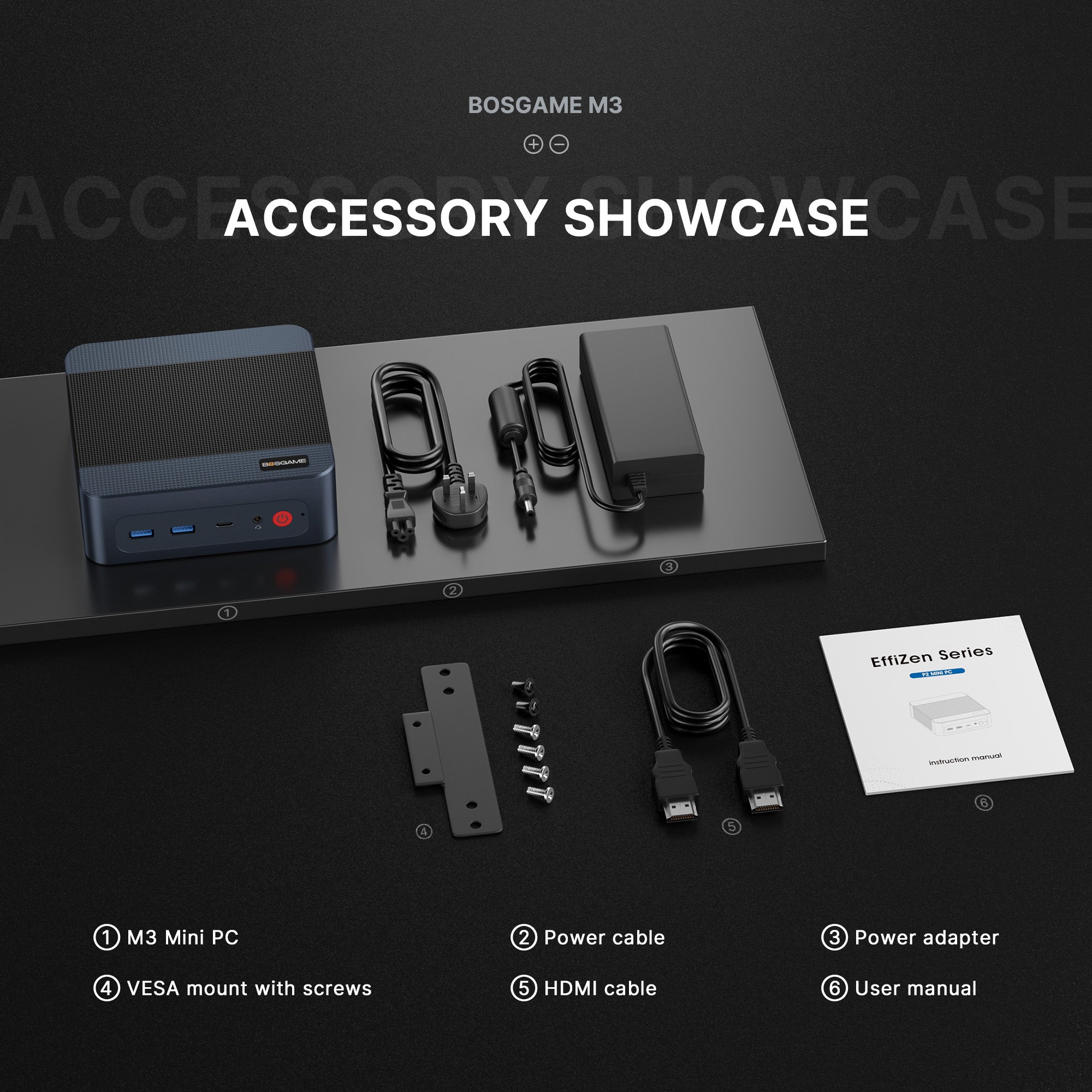 BOSGAME M3 Mini PC - Intel Ultra 7 155H