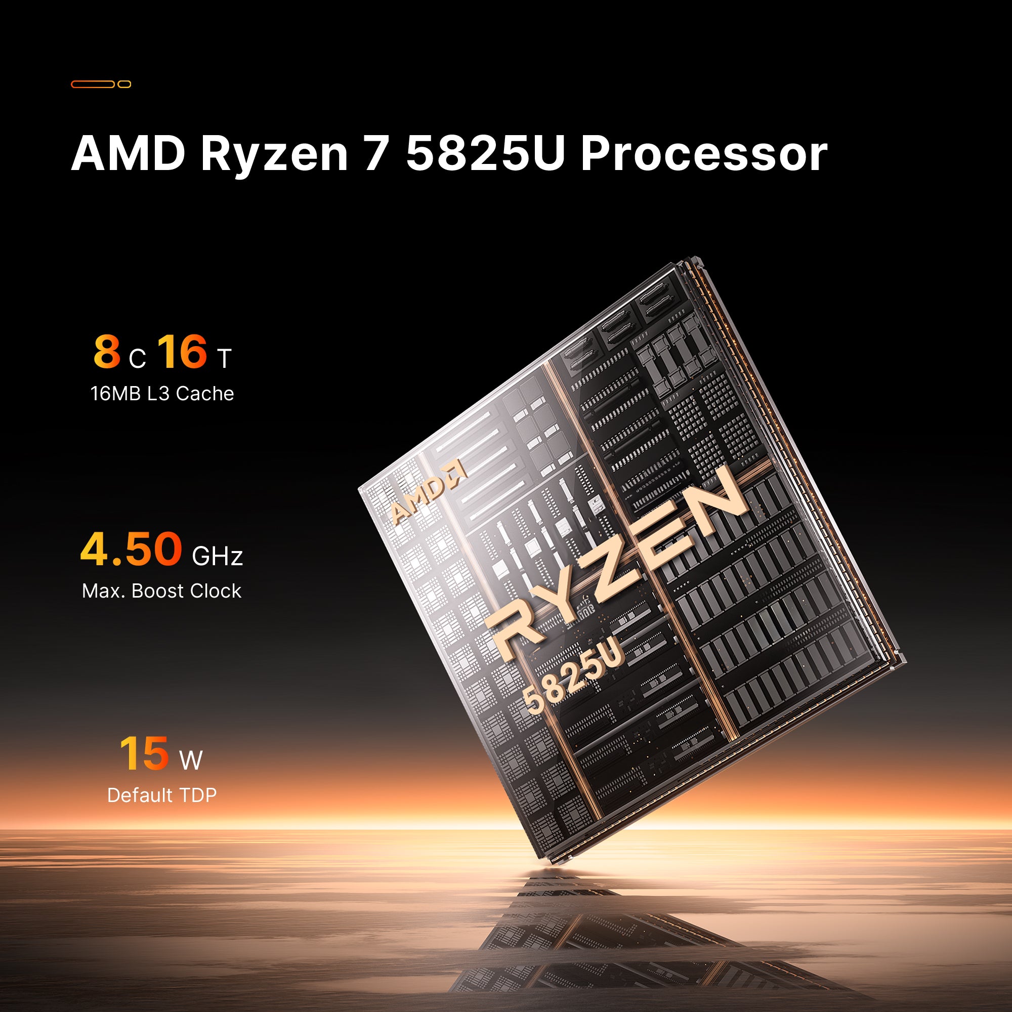 Bosgame P4 Plus mini pc, AMD Ryzen7 5825U Processor, 16GB DDR4+