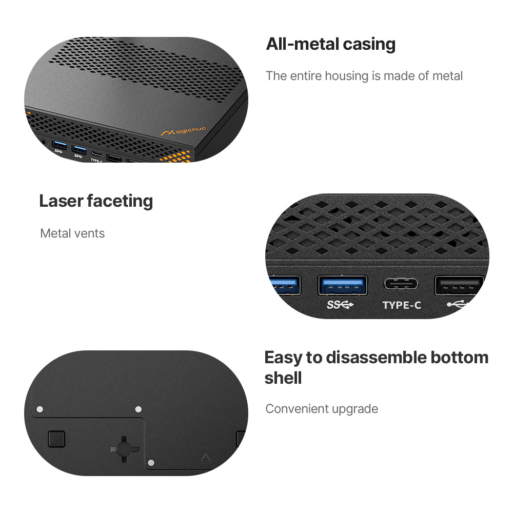 Magicnuc AG3 Mini PC | Core i9‑13900HK 32GB DDR5, 1TB PCIe SSD, Quad‑Display, Dual LAN, HDMI/DP, Wi‑Fi 6, BT 5.2