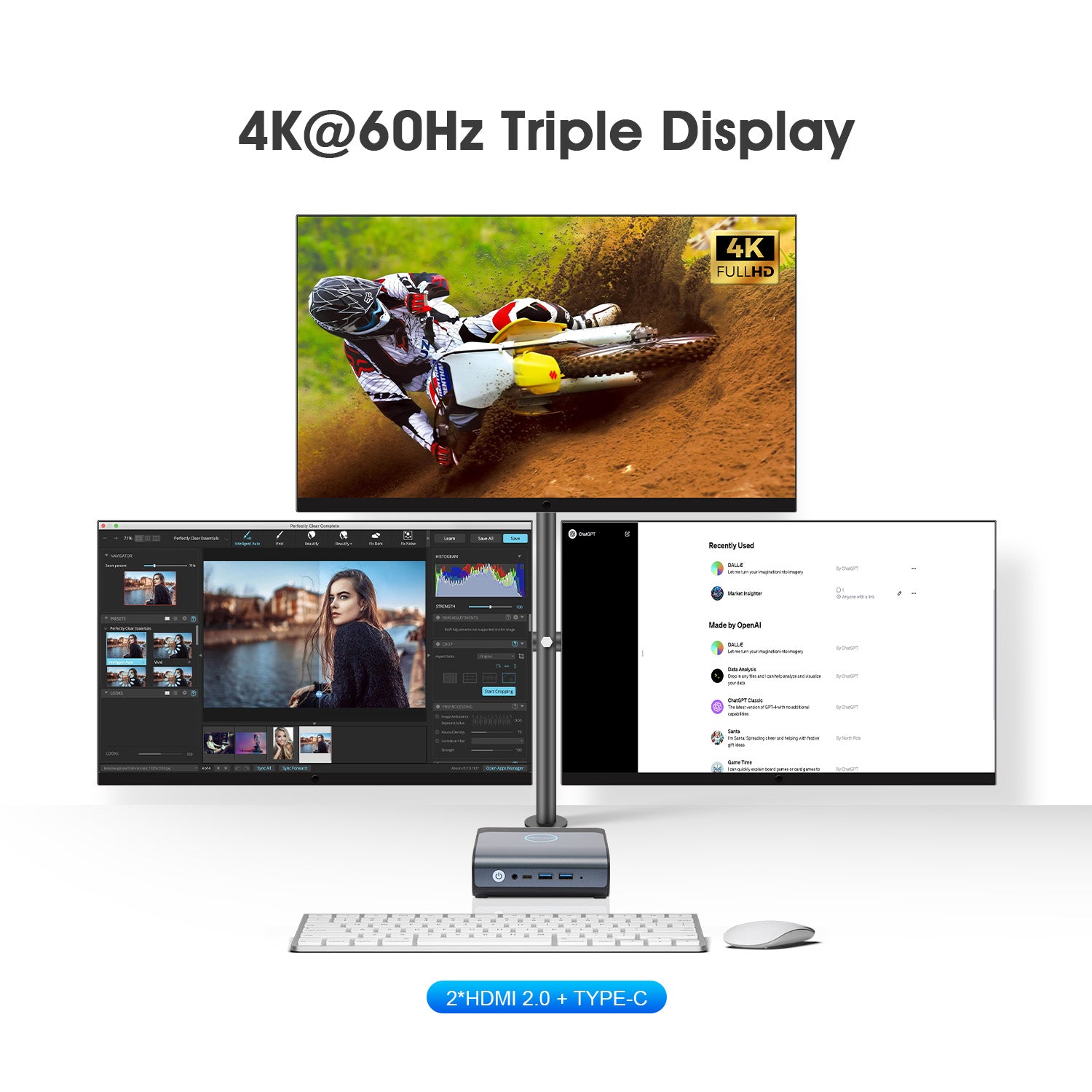 BOSGAME Mini PC E1, Intel N100 CPU, Dual 2.5G Lan