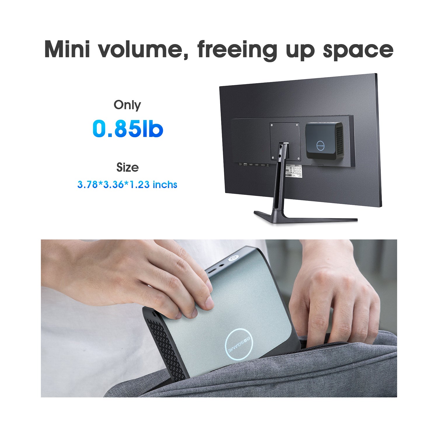 BOSGAME Mini PC E1, Intel N100 CPU, Dual 2.5G Lan