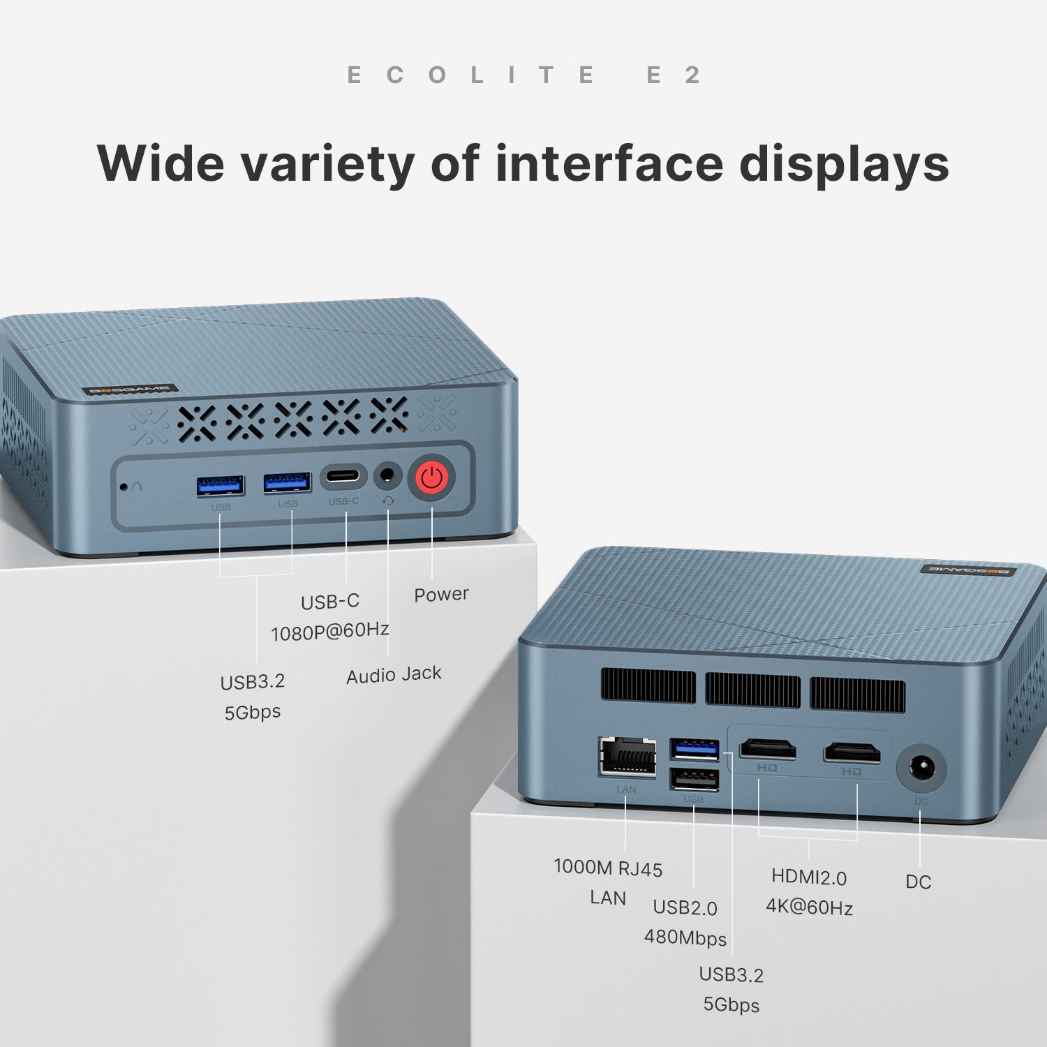 BOSGAME Mini PC E2, Equipped by AMD Ryzen 5 3550H, 16GB DDR4 512GB SSD