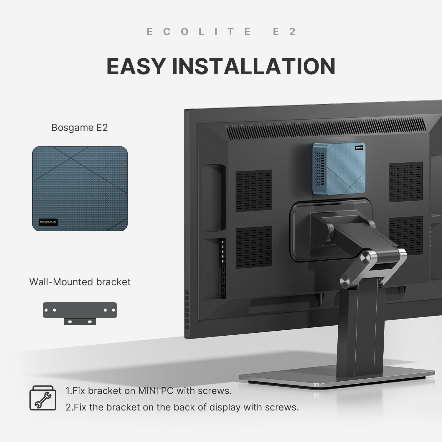 BOSGAME Mini PC E2, Equipped by AMD Ryzen 5 3550H, 16GB DDR4 512GB SSD