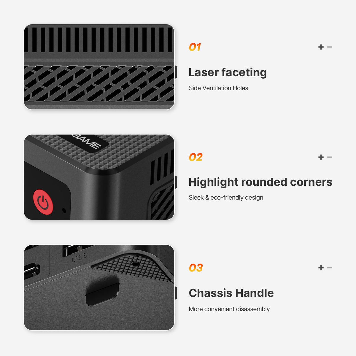 BOSGAME E4 Air Mini PC Ryzen 5 3500U 8GB DDR4 256GB SATA SSD Dual RJ45 LAN 4K Triple Display