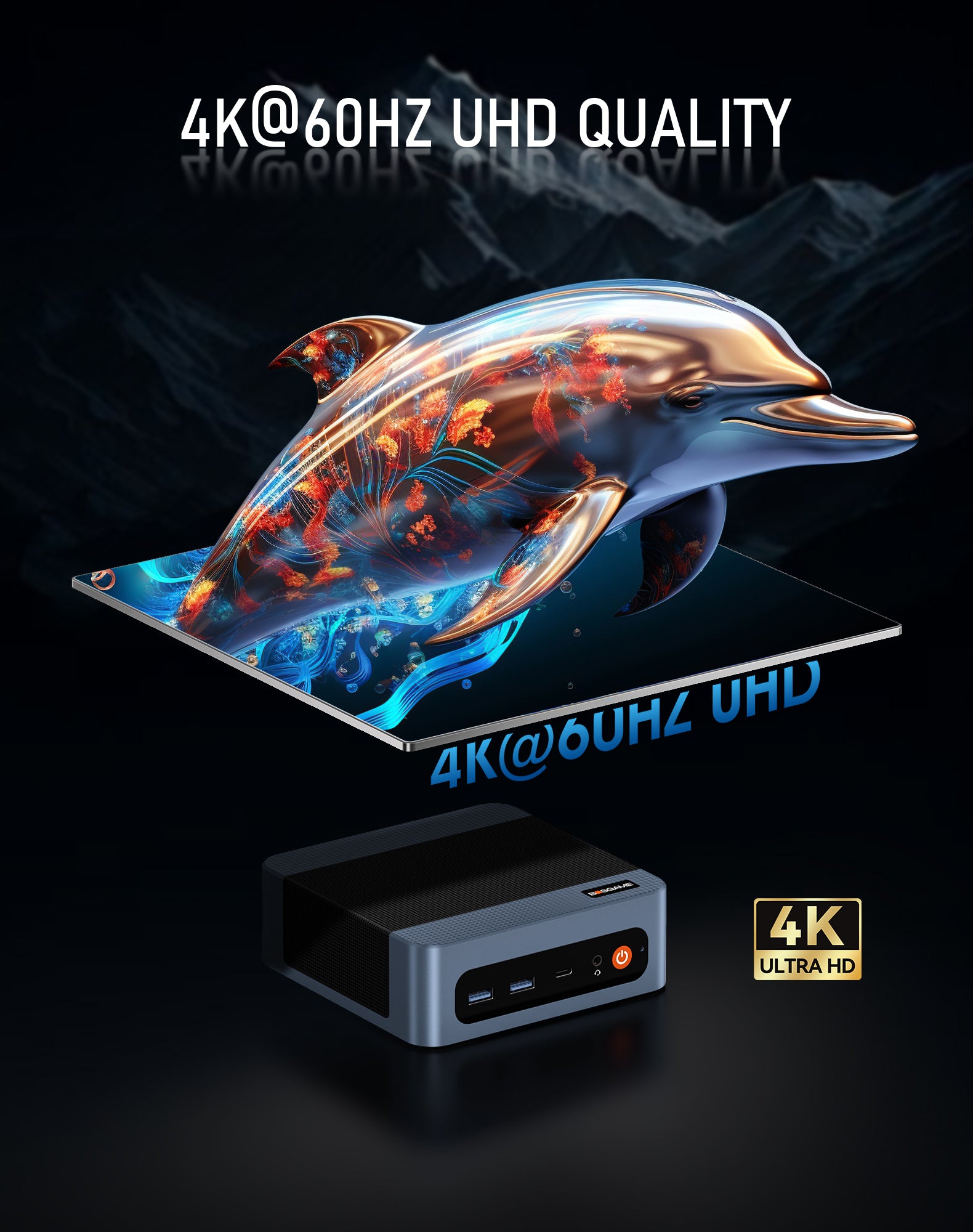 BOSGAME E5 Plus Mini PC Ryzen 3 5400U | 8GB DDR4‑256GB SSD Windows 11 Pro | Triple 4K Display Output, Dual Gigabit LAN, WiFi5 BT5.0 Small Desktop Computer for Office Business