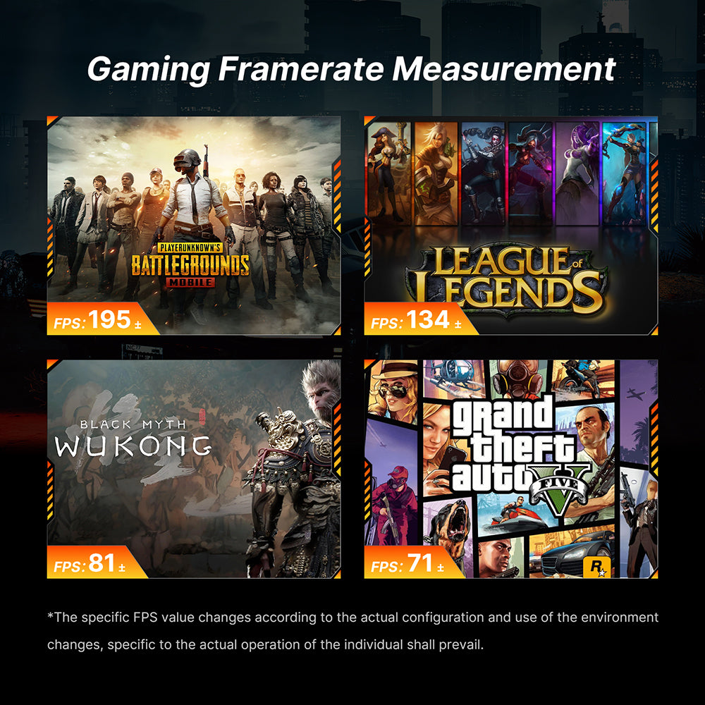 BOSGAME External GPU Docking Station GVP7600 Core, eGPU Game Console with AMD Radeon 7600M Graphics Card, Oculink, Thunderbolt 3, HDMI 2.1, DisplayPort2.0, eGPU Dock for Mini PC