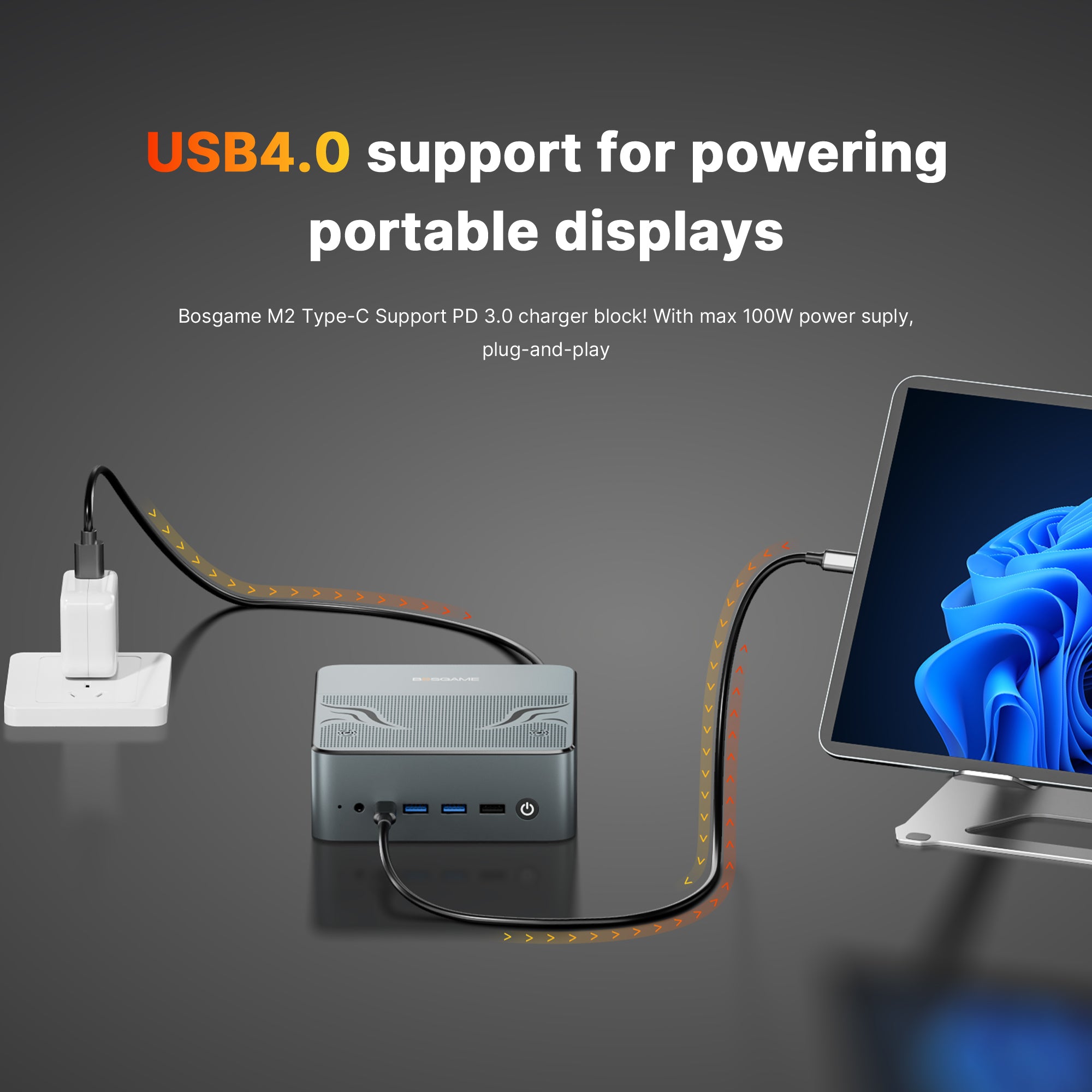 BOSGAME Mini Gaming PC M2, Bulit in Speaker, Powred by AMD Ryzen 9 7940HS Processor, 32GB DDR5 1TB NVMe SSD