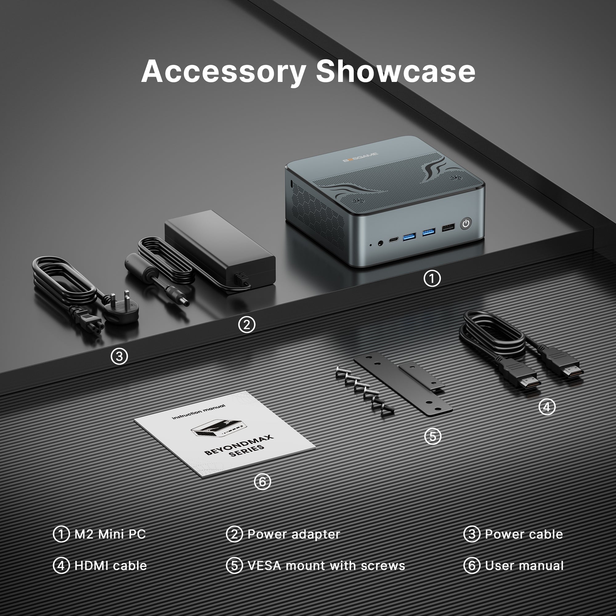 BOSGAME Mini Gaming PC M2, Bulit in Speaker, Powred by AMD Ryzen 9 794