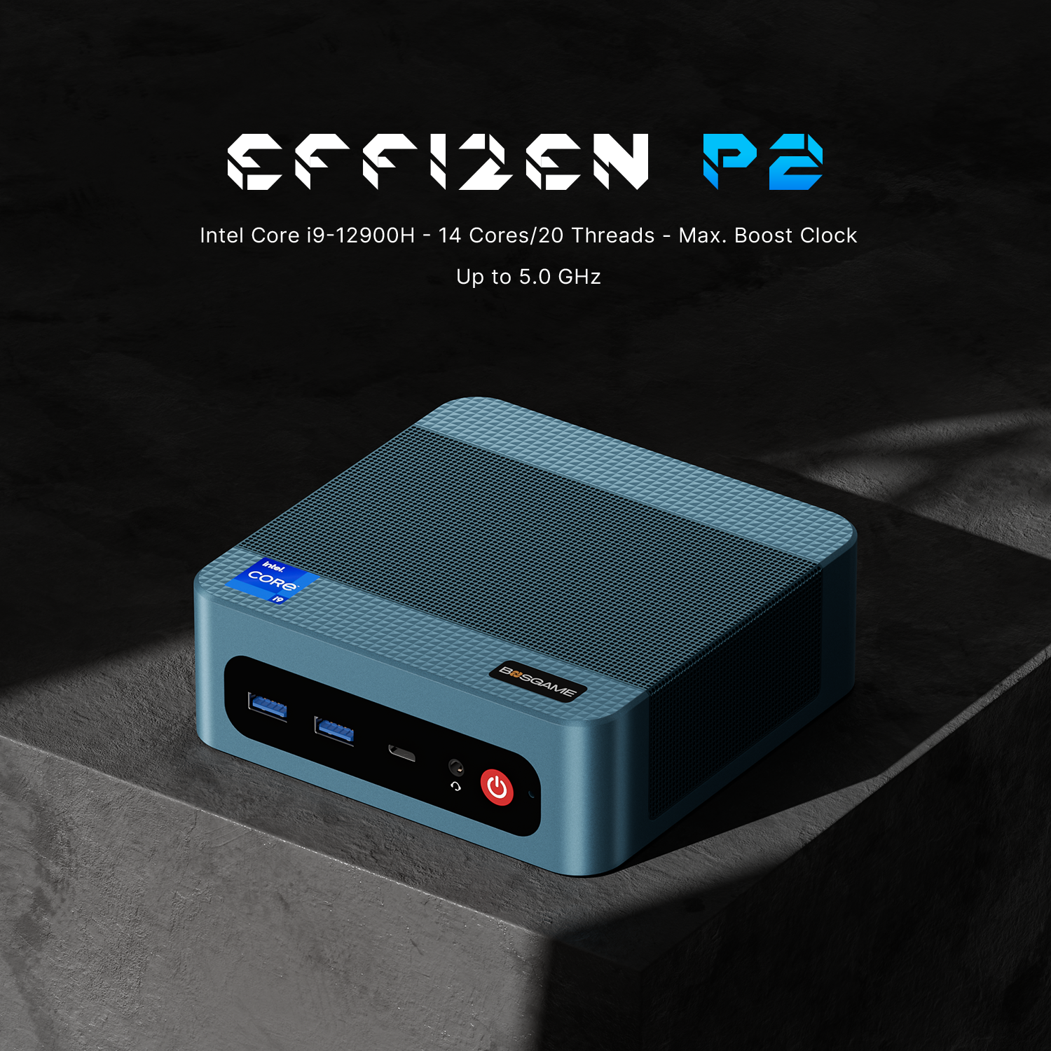 BOSGAME Intel Mini PC P2Pro,  Intel Core-i9 12900H 32GB DDR4 1TB SSD Thundernblot 4 Mini PC Daul NIC PC