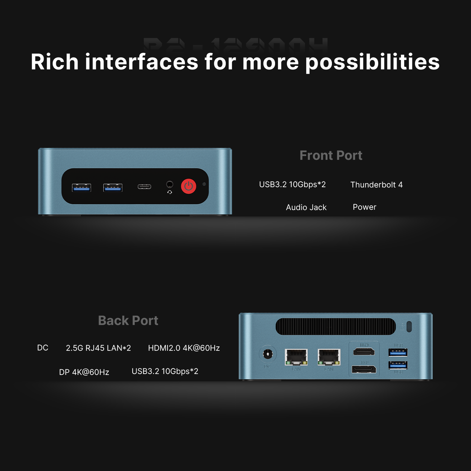 BOSGAME Intel Mini PC P2Pro,  Intel Core-i9 12900H 32GB DDR4 1TB SSD Thundernblot 4 Mini PC Daul NIC PC