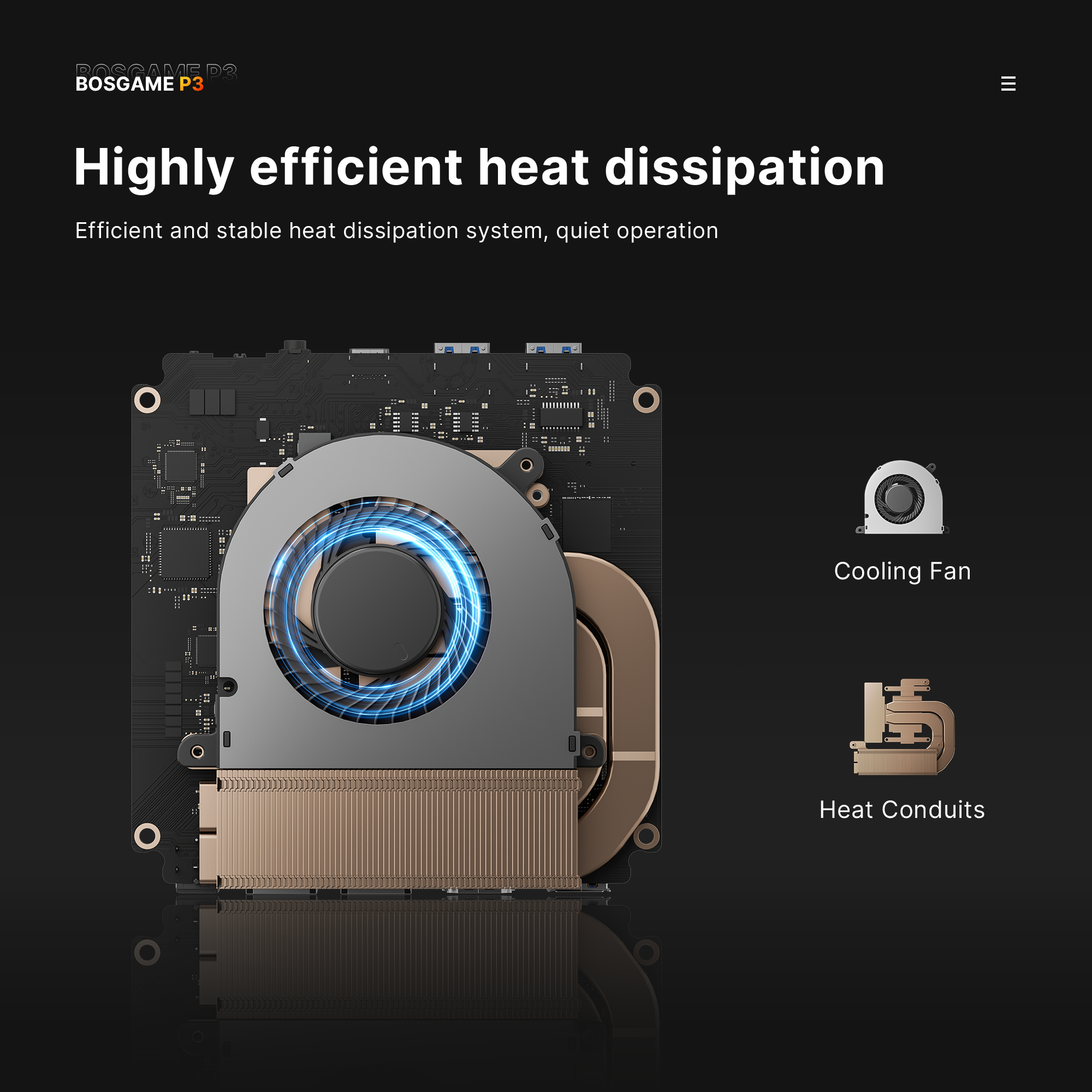 BOSGAME Mini Gaming PC P3Lite,  AMD Ryzen 7 6800H 24GB DDR5 1TB NVMe SSD