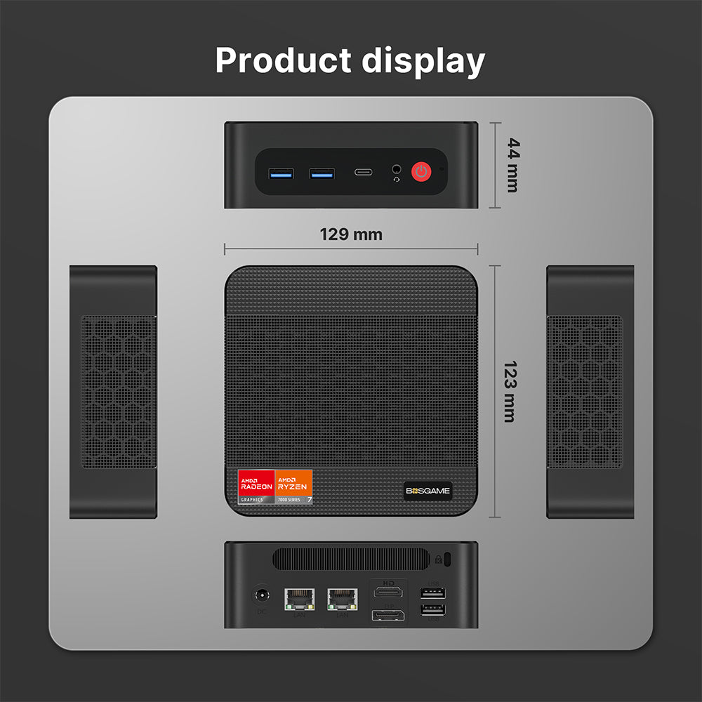 BOSGAME Mini pc P4 Ultra AMD Ryzen 7 7730U 16GB DDR4, 1TB NVMe PCIe SS