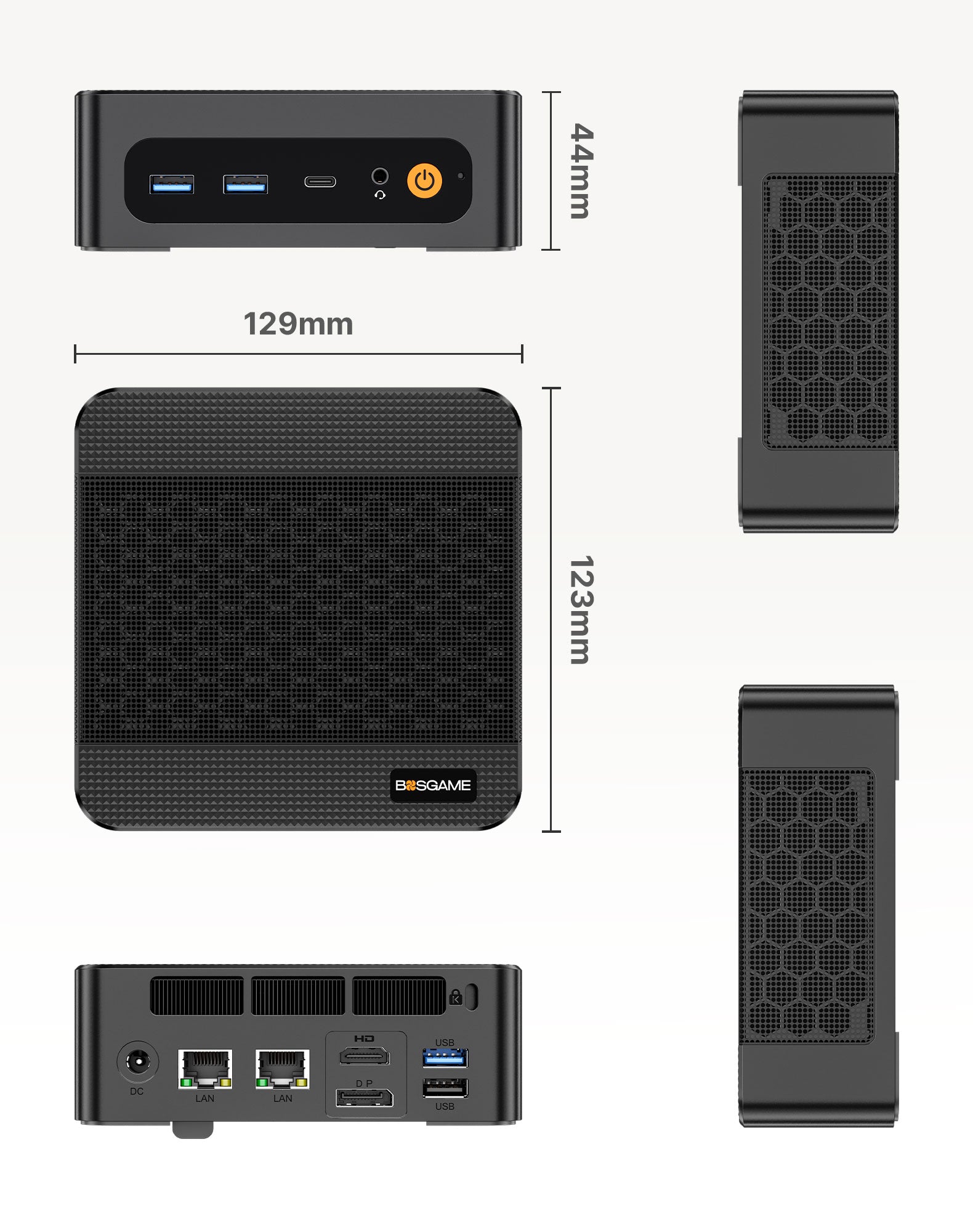 BOSGAME P6 Mini PC - Ryzen 9 6900HX Processor 32+1TB